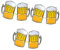 Gadpiparty 9-Tlg Tasse Oktoberfest Gelb – Abgebildet Brille Für Brille Requisiten Auge Kostüm Becher Party Neuheit Fotothema Luau Brille Sonnenbrille Klarer Stand Hawaiianischer Rahmen Bier