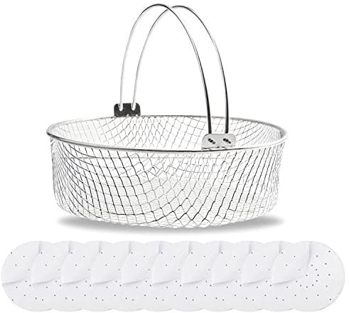 Lanlousy Basket for Mesh Steamer Basket for Ninja Foodi 6.5, 8Qt, Basket, Crisping Basket with Handle