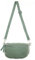 Zwillingsherz Bauchtasche mit Reißverschluss aus 100% Echtleder - Hochwertige Schultertasche zum Umhängen für Damen Frauen Mädchen – Crossbag groß und elegant - Umhängetasche Handtasche Bag Salbei