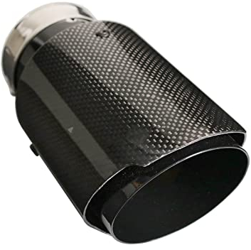 Auspuffendrohre Glänzende Kohlefaser Auspuffblenden Für BMW F20 F21 F22 F23 F30 F31 F32 F33 F36 F10 F11 F12 F13 Schalldämpfer (Farbe : In 70mm Out 114mm)