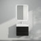 Mai & Mai Meuble sous Lavabo Bois de Soie Noir Meubles de Salle de Bain 60x38x56cm Meuble Suspendu avec 2 Tiroirs + Lavabo + Bonde Verona