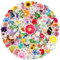 Mistree 100 Aufkleber Blumen Frühjahr, Farbenfroh Blumen Sticker Mädchen, Kinder für Fotoalbum, 5-7 CM