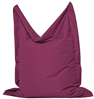 MB MILLINDABAG Rechteckig Sitzsack für Kinder Jugendliche und Erwachsene Beanbag Sitzen & Liegen Indoor & Outdoor Gaminggeignet & bereits gefüllt Sitzkissen (Weinrot, L - 120 X 160 cm)