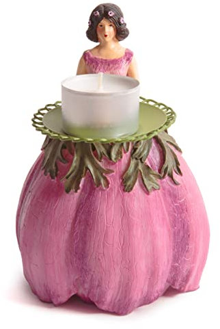 Blumenmädchen Dame Sammelfiguren Blumen Deko Figur zum Hinstellen (Anemone Violett)