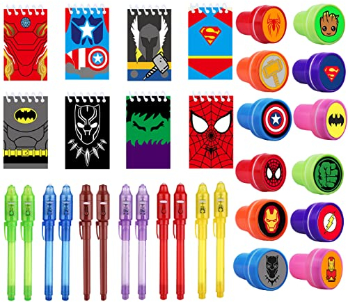 Jiaoohoo Feste di compleanno con tema supereroi,regalini per feste di compleanno per bambini,penna magica,riempitivo per calendari dell’avvento per ragazze e ragazzi,giocattoli per pinata