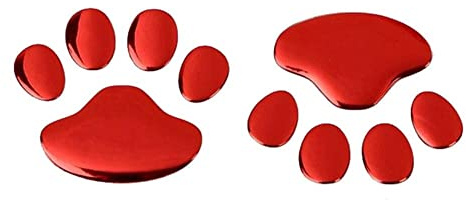ISAKEN 2 Stück Niedliche Pfoten Autoaufkleber, Auto-Aufkleber Pfotenabdruck Hundepfoten Pfoten Pfötchen Hund Katze Aufkleber Sticker Auto Dekoration Aufkleber Autozubehör Dekoration