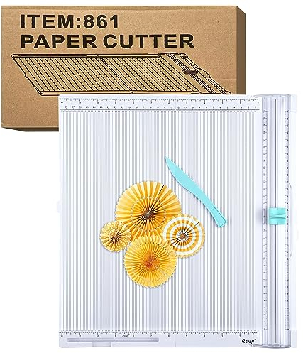 12x12 Inch Craft Paper Trimmer & Scoring Board – Precision Paper Cutter with Folding & Scoring Tool for Book Covers, Gift Boxes, Cards, Photos & Scrapbooking