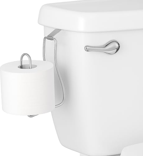 Over The Tank Toilet Paper Holder, No Drill Bathroom Tissue Roll Dispenser