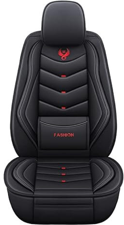 XZYUAN Autositzbezüge, passend für Nissan Qashqai +2 2008–2013, 3D-Echtleder, wasserdichte Autoteile, Schwarz