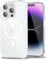 oakxco for iPhone 14 Pro Max Case Clear Magnetic Compatible with Magsafe, Thin Slim Transparent Non Yellowing, Hybrid Soft Silicone Bumper & Hard Plastic Protective Cover for Women, Clear