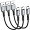HOTNOW Short USB C Cable 0.3m 3 Pack, 30cm USB-C Fast USB Charger Cord for Samsung Galaxy S10 S9 S8 Plus Note 9 8, Power Bank and Other USB Type C Devices