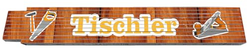 2m Zollstock - mit Beruf - Tischler - Text - Spruch - Glieder-Maßstab - Meterstab bedruckt - Gadget für Männer Opa Papa Vatertag Muttertag Weihnachten Baustelle