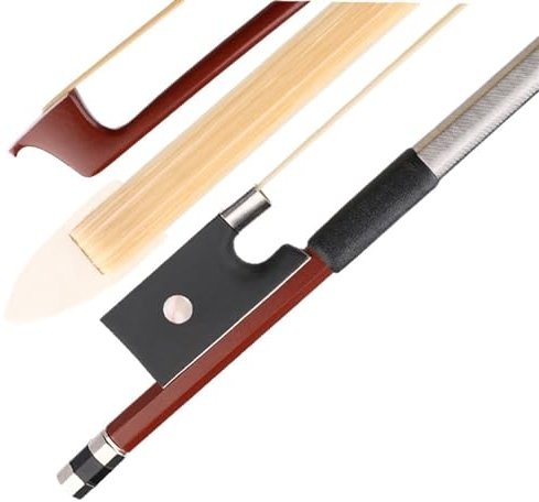 Anfänger Geige Bogen Geigenbogen Mahagoni Abgerundeter Pferdeschwanz Handgefertigt 4/4-1/8 Professioneller Geigenbogen (Color : 1/2)