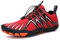 AONETIGER Barfußschuhe Damen Herren Traillaufschuhe Fitnessschuhe Atmungsakiv Leichte Barfussschuhe rutschfest Outdoor Wanderschuhe(A23 Rot,44EU)