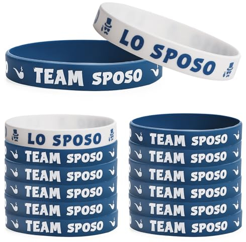 12pz Addio al Celibato Gadget Bracciale Silicone Futuro Sposo Amico dello Sposo Accessori Addio al Celibato Sposo Groom To Be Uomo Blu per Festa Matrimonio Nozze Fidanzamento
