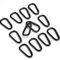 12 Stück Karabinerhaken Klein, Eisen kleine karabiner, Aluminiumlegierung, Geeignet für Rucksäcke, Gürtel usw Mini Karabiner, Schwarz