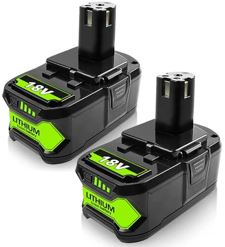 Aokicase 72Wh / 4.0Ah Lithium Ersatzakku für Ryobi,18V Akku Kompatibel mit Ryobi P102 P103 P104 P105 P107 P108 P109 Akku-Elektrowerkzeuge (8000mah)-2Pack