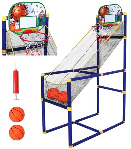 Taylor & Brown Portable Indoor/Outdoor Basketball Stand, Net, Hoop, Backboard, Arcade Game, Adults Children Outdoor Indoor Sports Game Set Exercise Fun for Ages 3+