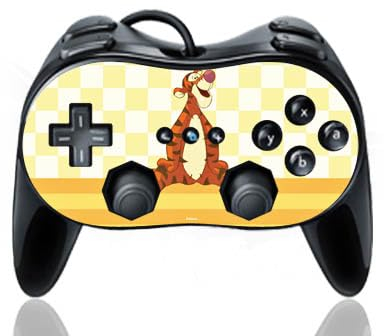 DeinDesign Skin kompatibel mit Nintendo Wii Classic Controller Pro Folie Sticker Winnie Puuh Tigger Offizielles Lizenzprodukt Disney