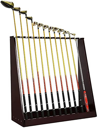 Golf Bag Storage Organizer Golf Clubs Organizer Rack Wooden,Golf Club Organizers Display Stand,Holds13 Putter, Golf Clubs Shelf Organizer Storage Rack for indoor Outdoor