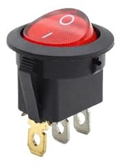 1 PZ/5 PZ 12V / 220V interruttore a led interruttore della luce interruttore di alimentazione pulsante auto luci ON/OFF 3 pin interruttore a bilanciere rotondo(50R,1PCS_220V)