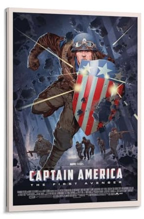 Captain America Filmkunst, MondoFashion, Poster, dekorative Malerei, Leinwand, Wandkunst, Wohnzimmer, Poster, Schlafzimmer, Gemälde, Wohnzimmer, Illustration, Poster, 20 x 30 cm