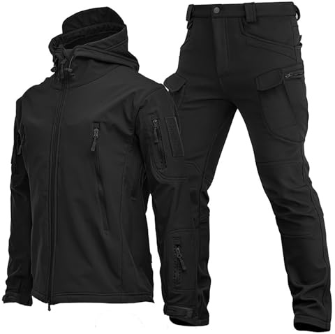 EQWIGKEIT Ensemble de ski pour hommes 2 pièces Set pour l'extérieur Combinaison de neige pour l'hiver Combinaisons de ski 2 pièces Ensembles de snowboard Chauds Vêtements de ski Veste et pantalons