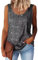 Suncife Damen Pailletten Oberteil Tank Glitzer Top Frauen Party Glitzertop, Schwarz, Silber, S