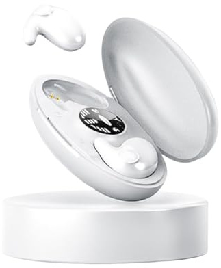 MEIION Sandberg Unsichtbarer drahtloser Schlafkopfhörer Ipx5 wasserdicht Kopfhörer in Ear Invisible Sleep, Kopfhörer Earbuds Ergonomische Schlaf Ohrstöpsel
