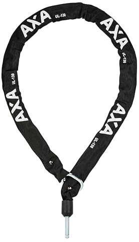 AXA ULC 130 Catena da infilare per serrature a telaio - Lunghezza 130 cm - Catena in acciaio temprato 5,5 mm - Nero