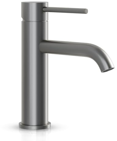 Bath Deluxe Søvang Wasserhahn Bad – Waschtischarmatur 18,3 cm, Waschbeckenarmatur Pistolengrau, Anti-Fingerprint & Einfache Montage, Gebürsteter Edelstahl, Modernes Dänisches Design