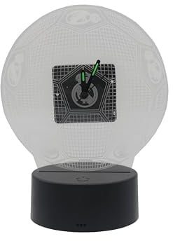 CyP Brands-Real Madrid Uhr, Wecker, Plexiglas, mit LED-Licht, offizielles Produkt