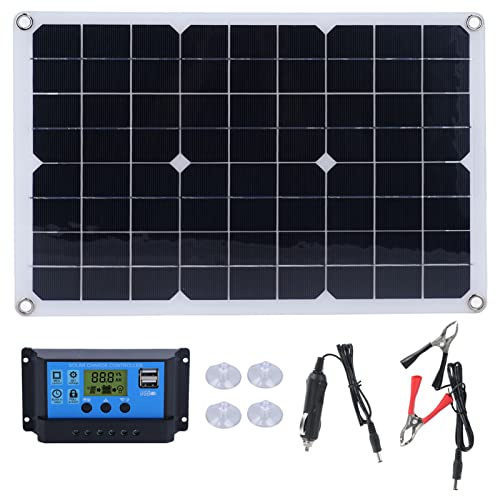LMHHMIN panneau de charge de batterie solaire 50W monocristallin DC 18V Kit de panneau d'alimentation solaire Portable 1600mA avec contrôleur