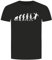 Evolution Handball T-Shirt - Handballer Handballspiel Werfen Sprungwurf Schwarz S