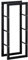 HOMCOM Kaminholzregal Metall 40 x 25 x 100 cm Brennholzregal Stapelhilfe Stahlrahmen bis 100kg Kaminholzunterstand Outdoor Holzregal Feuerholzregal für Garten Terrasse Außen Schwarz