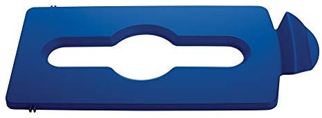 Rubbermaid Commercial Products Recycling Station Stream Topper – Blau gemischter Recyclingdeckel