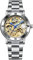 MASTOP Damenuhren Automatik Steampunk Selbstaufzug Mechanisches Silberarmband Damen Skelett Armbanduhr Gold, Gold, Armband