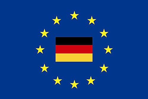 U24 Fahne Flagge Europa mit Deutschland Bootsflagge Premiumqualität 20 x 30 cm
