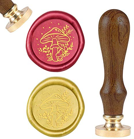 SUPERFINDINGS Retro Wachs Siegel Stempel Pilz Bush Sammelalbum Messing Vintage Stempel Und Holzgriff Für Brief Hochzeitsfeier Geschenkverpackung