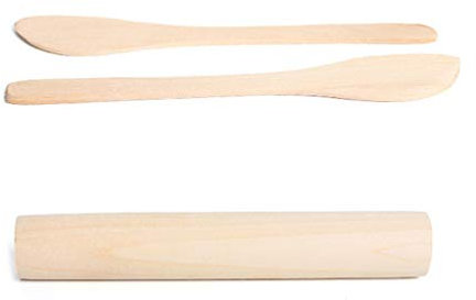 Amosfun 16 cm kleines Nudelholz für Knödel, Brot, Teigtaschen, Holz, Joseph, Natur-Lotusholz, Teigtaschen, Teig - Roller Ganmian Stick Rolle