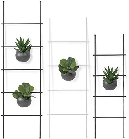 LAMO Manufaktur Porta asciugamani Scaletta Stendibiancheria Porta giornali Loft, 150x40 cm (ALT x LAR), grigio, LLS-150-40-7016