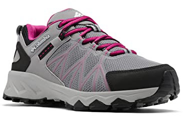 Columbia Women's Peakfreak 2 Outdry waterproof low rise hiking shoes, Grey (Monument x Wild Fuchsia), 8 UK