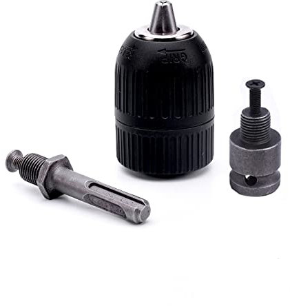 SDS Plus-Schaft 2 in 1 Passend für Routary-Hammer Sechskant-Adapter Vierkant-Konverter Schlagschrauber-Stecknuss 1/2 Zoll UNF Schlüsselwort-Bohrfutter