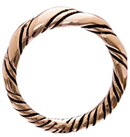 Windalf Nordischer Ring DRAUPNIR 5 mm Vikings Gekordelt Gedrehter Vintage Bronzering