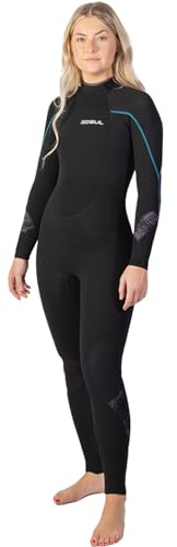 Gul Womens Response 4/3mm GBS Back Zip Wetsuit - Black - Thermal Warm Heat Layer Layers Easy Stretch Waterproof Sprayproof