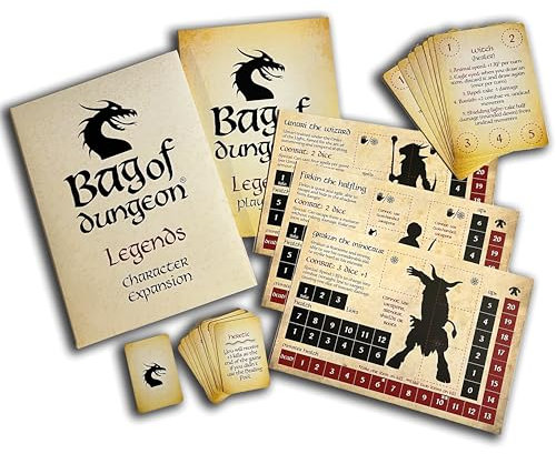 Bag of Dungeon: Legends Character Expansion Pack - Use with Any BOD Game - Includes Wizard, Halfling, Minotaur - Classic Sword and Sorcery Gaming