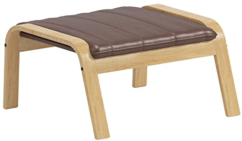 Der Duable Poang Stuhlbezug ist maßgefertigt, nur kompatibel mit IKEA Poang Sesselschonbezügen. (Ottomanisches PU-Leder, braun)