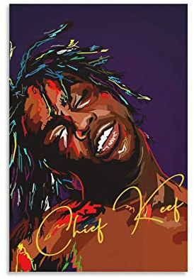 Enartly Bild Auf Leinwand Chief Keef Poster Wohnzimmer Schlafzimmer Malerei Kunstwerk 60x90cm Kein Rahmen