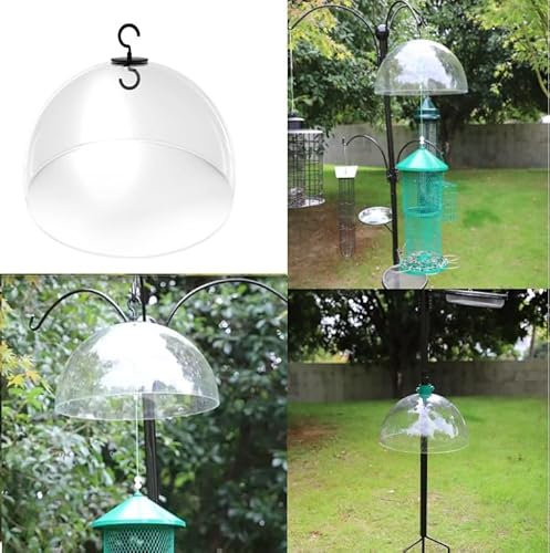 Garden Haven® Squirrel Baffle for Bird Feeder Station Pole, Outside Hanging Mount Bird House Guard for Outdoor Shepherd’s Hook,16 Inch Diameter, 40cm Wide x 19cm Height 3 Pole SIze adaptors