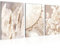 Novart Bilder Set Boho Style - Kein Extra Rahmen benötigt - Wandbilder für Wohnzimmer Schlafzimmer - 3 Teilig Deko Beige - N008736a